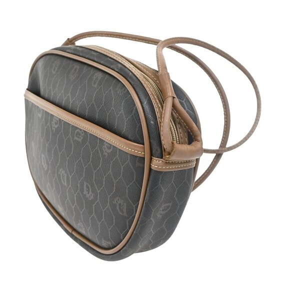 CHRISTIAN DIOR Logos Honeycomb Shoulder Bag PVC Leather Brown Gold 68FB851 - Picture 2 of 15